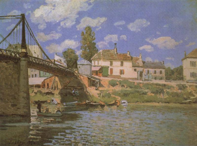 Alfred Sisley The Bridge at Villeneuve-la-Garenne Spain oil painting art